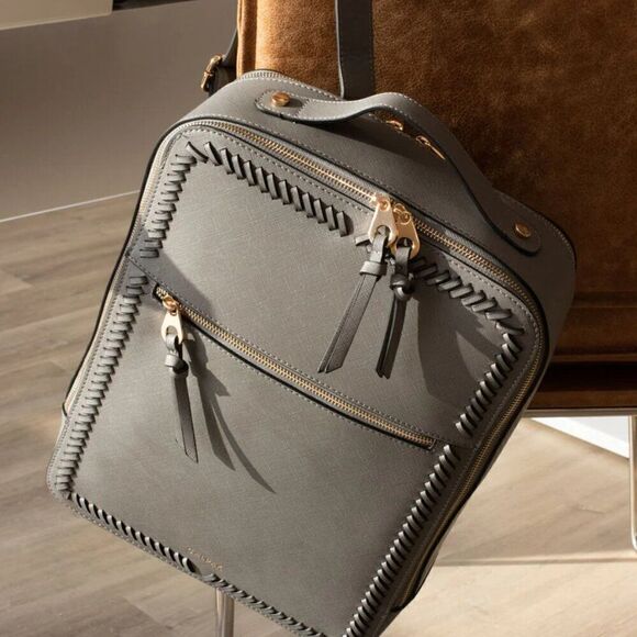 Like New CALPAK Kaya 15 inch Pink Interior Charcoal Grey Laptop Backpack - Picture 7 of 13